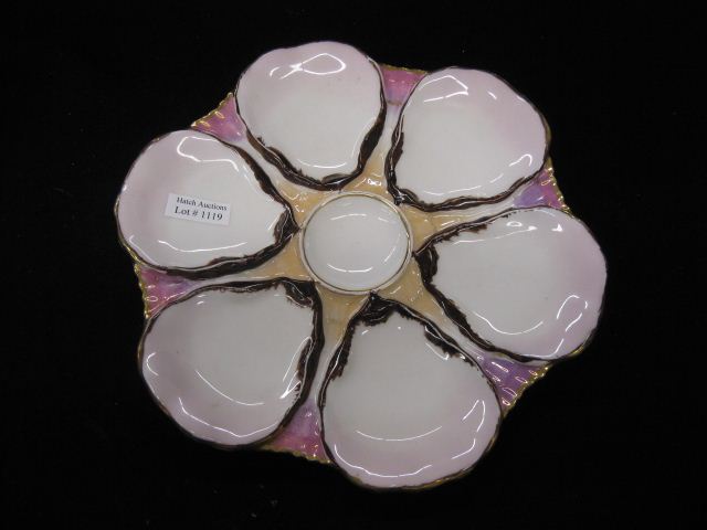 Victorian Porcelain Oyster Plate