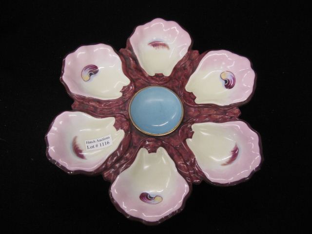 Victorian Porcelain Oyster Plate 14b13b