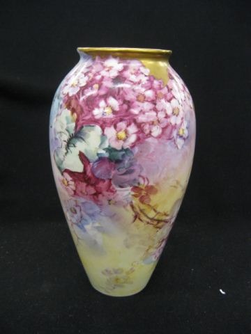 Handpainted Porcelain Vase rich floral