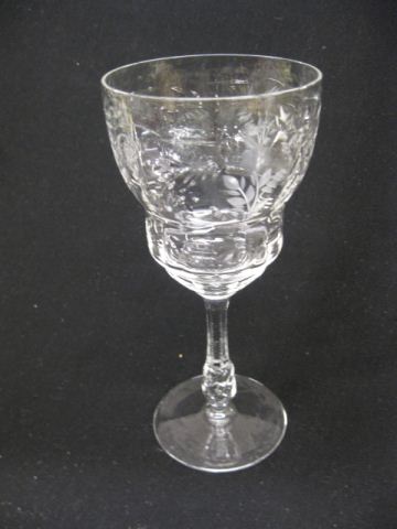 Set of 12 Cut Crystal Goblets 7 3/4