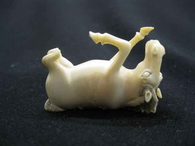 Carved Ivory Figurine of a Horse on