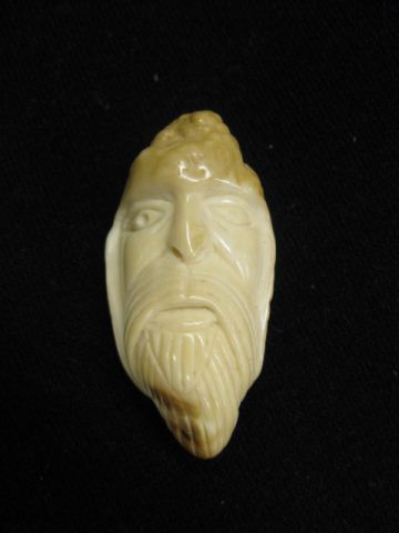 Carved Ivory Netsuke Bust of Bearded 14b171