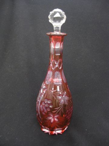 Cranberry Cut-to-Clear Decanter grape