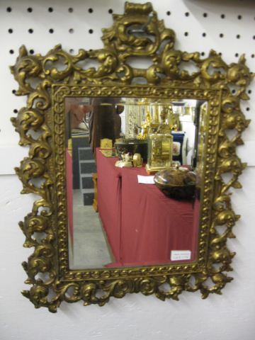 Ornate Mirror rococo design bronzed 14b188