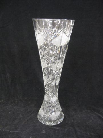 Cut Glass Trumpet Vase diamond 14b194