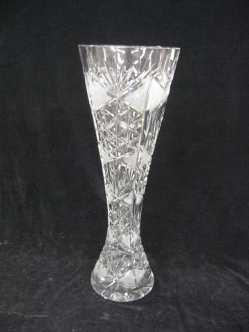 Cut Glass Trumpet Vase diamond