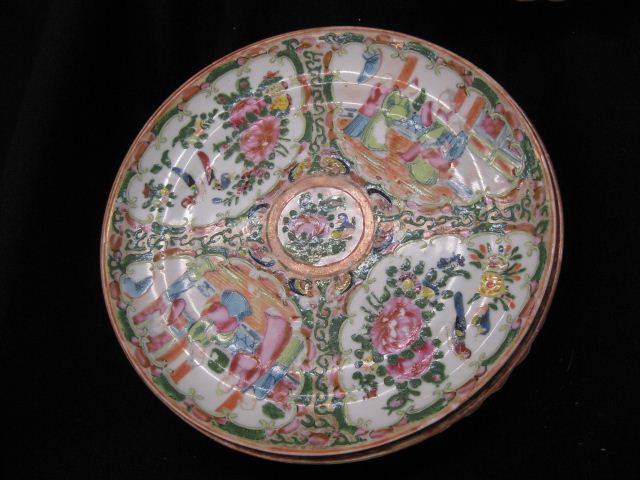 12 Chinese Rose Medallion Plates 14b1a1