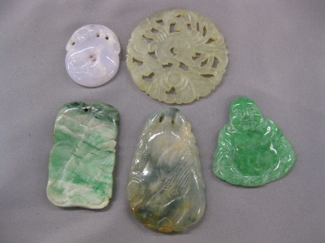 Lot of 5 pcs Chinese Carved Jade 14b1b4