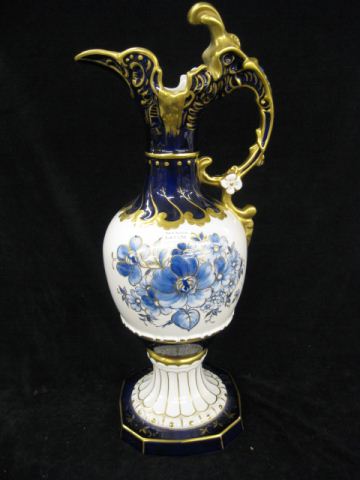 Royal Dux Porcelain Ewer fancy floral