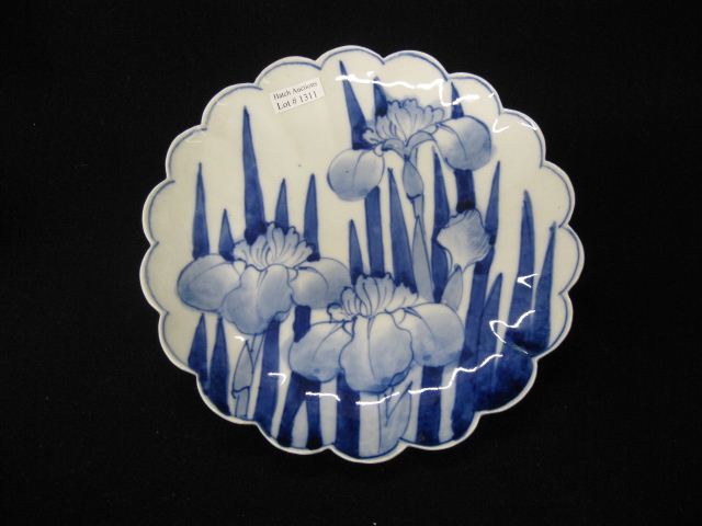 Oriental Porcelain Dish iris decor