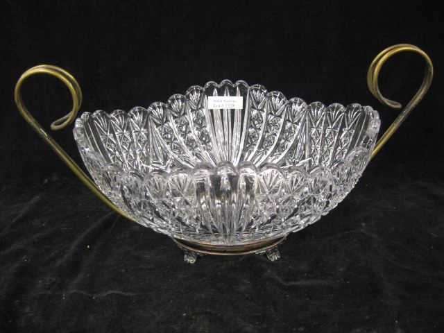 Fine Crystal Oval Fruit Bowl insilverplate 14b208