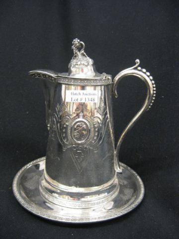 Victorian Silverplate Syrup Pitcher 14b21a