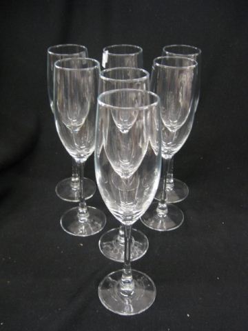 7 Crystal Tall Champagne Flutes