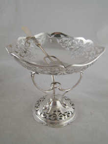 A silver Art Nouveau comport the