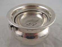 A silver novelty ashtray hallmarked