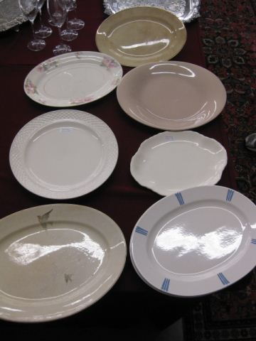 Lot of 9 Ironstone & China Platters