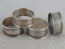 Four near matching hallmarked silver