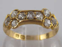 An 18 carat gold diamond set ring circa