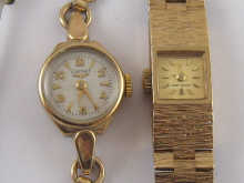 A 9 carat gold lady's wrist watch