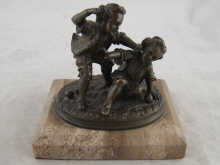 A bronze group of two boys fighting 14b2fb