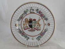 A Chinese armorial plate with the