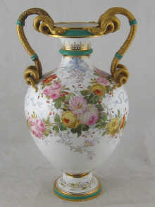 A late 19th century vase decorated