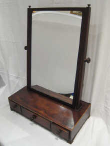 A mahogany dressing table mirror the