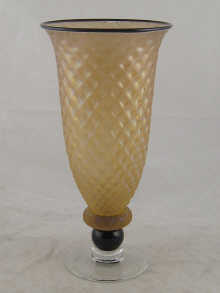 A studio glass vase of tapering 14b349