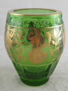 A continental heavy green glass