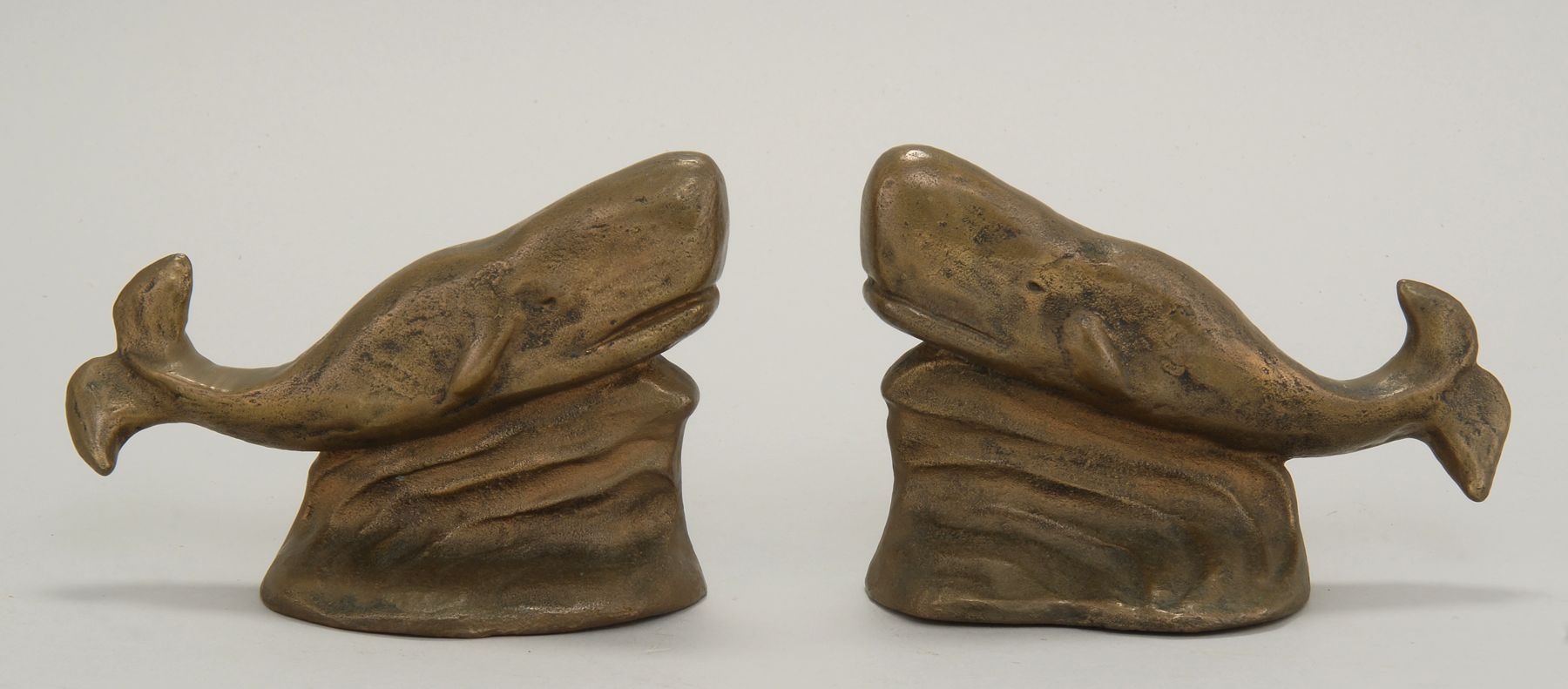 PAIR OF ROYALSTON ARTS WHALE-FORM