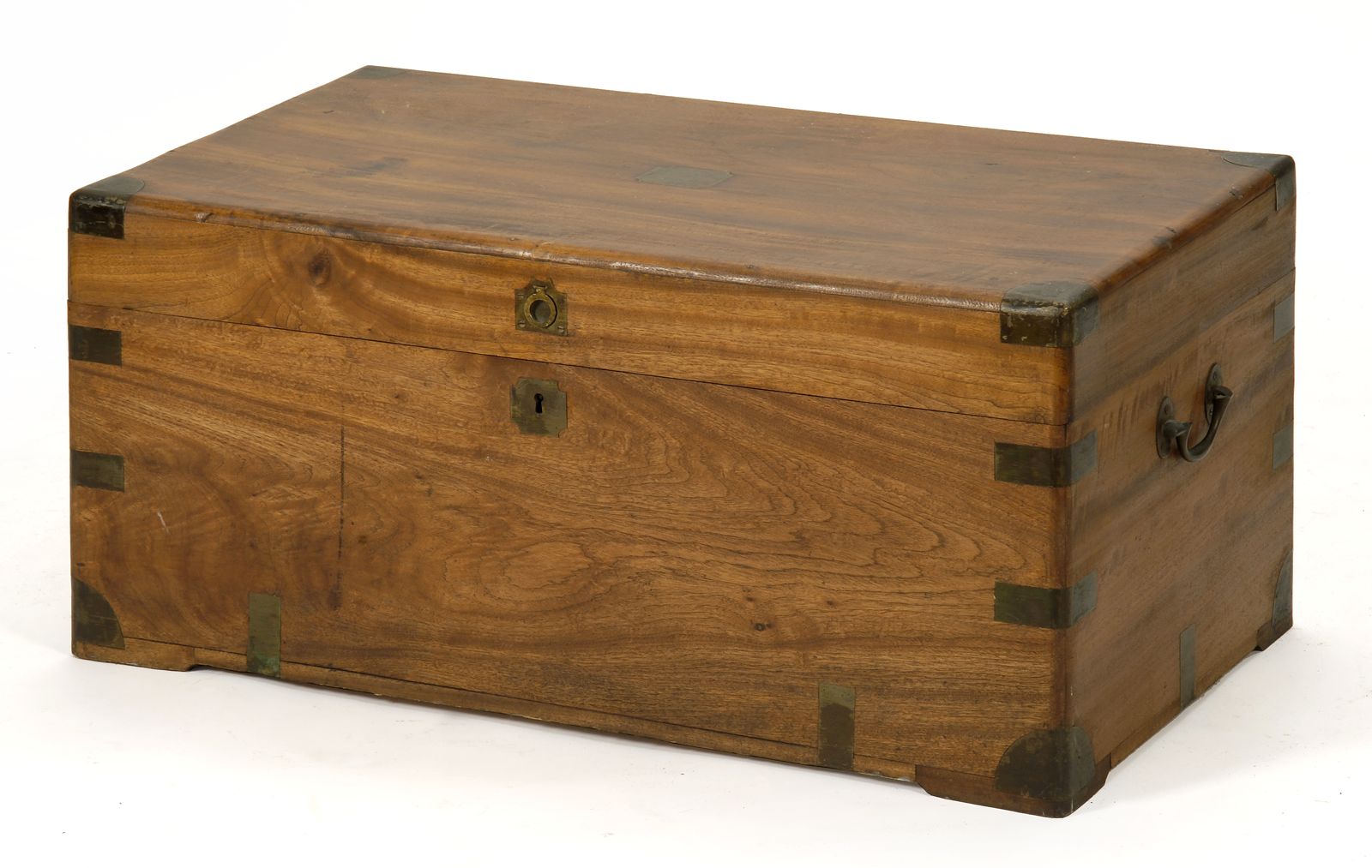 BRASS-BOUND CAMPHORWOOD CHEST19th