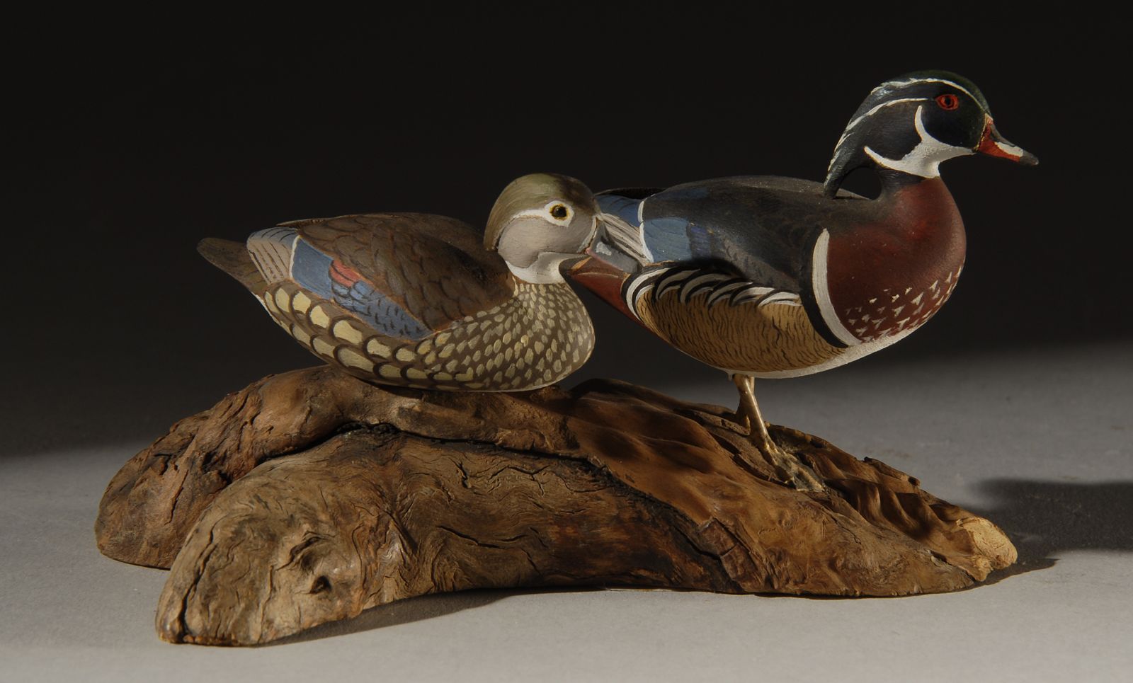 PAIR OF MINIATURE WOOD DUCKSBy Allen