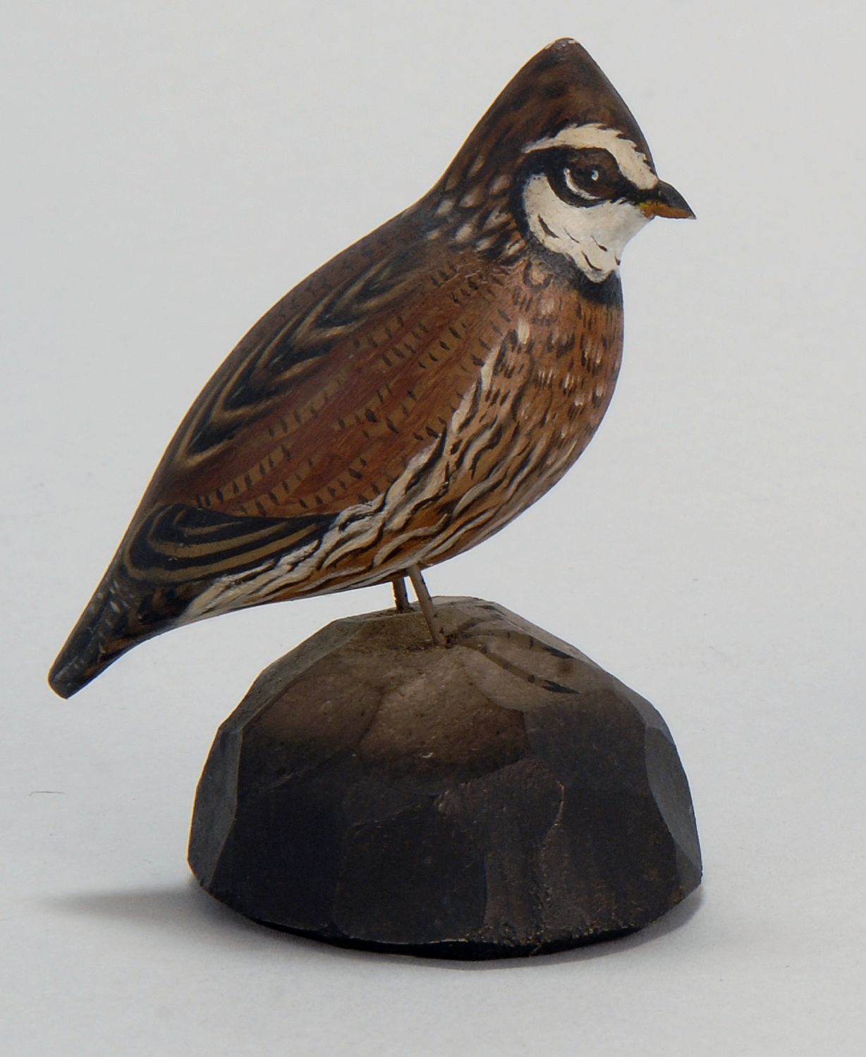 MINIATURE BOBWHITE QUAIL CARVINGBy A.E.