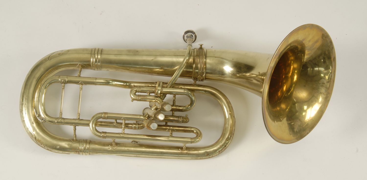 1952 YORK B-FLAT BARITONE HORNIn brass.