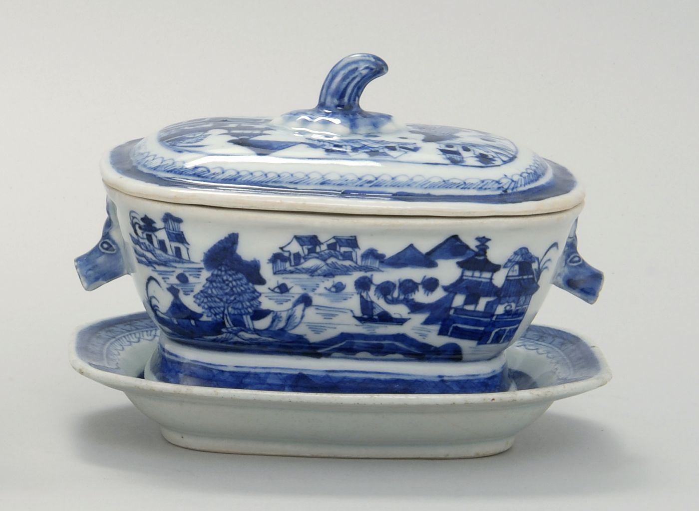 CHINESE EXPORT BLUE AND WHITE CANTON 14b4d5