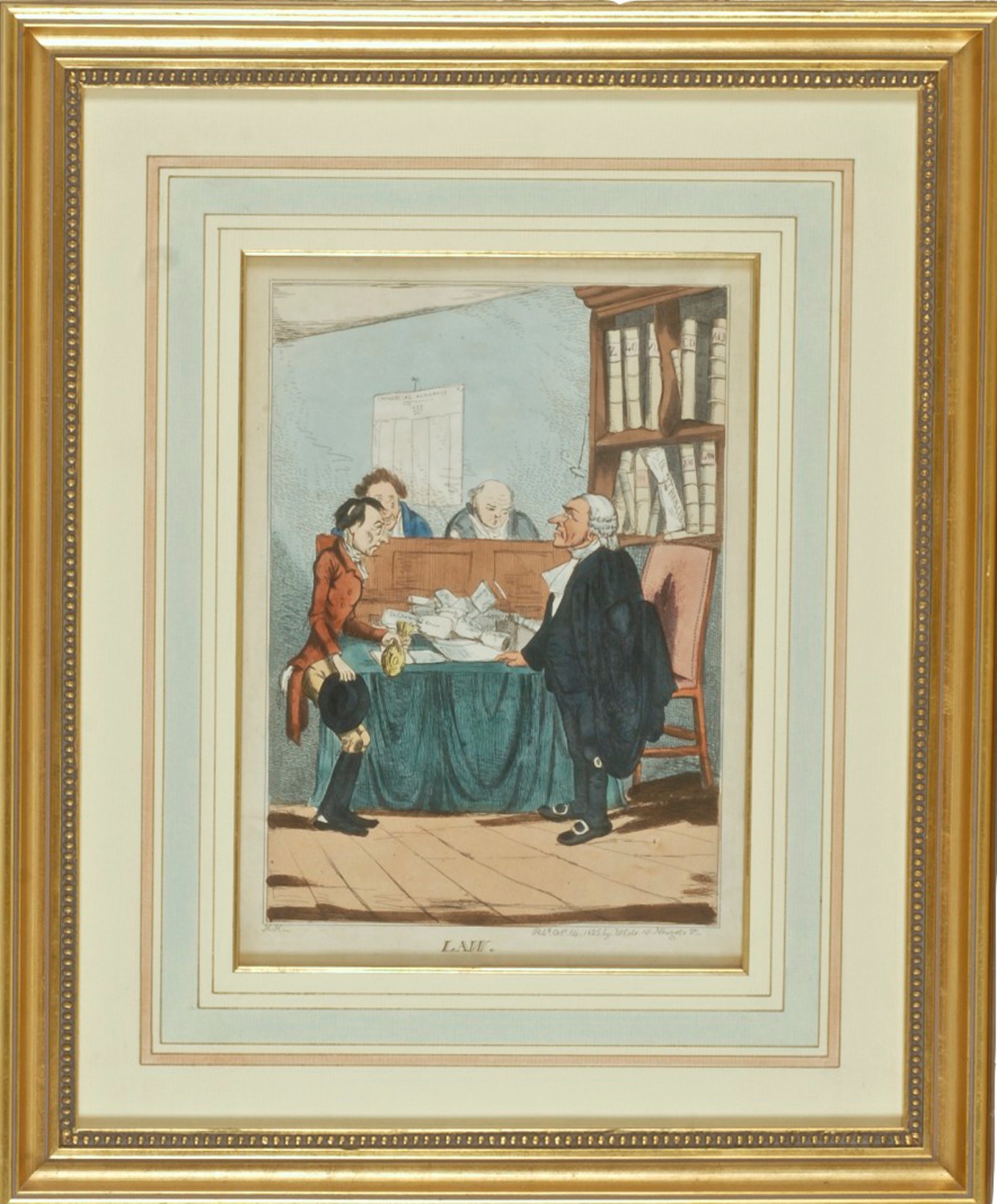 FRAMED ENGLISH CARICATURE PRINT