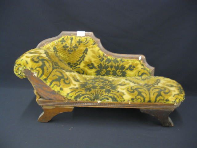 Victorian Doll Size Fainting Couch circa