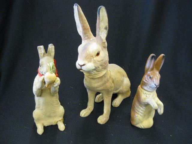 3 Figural Rabbit Candy Containers 14b636