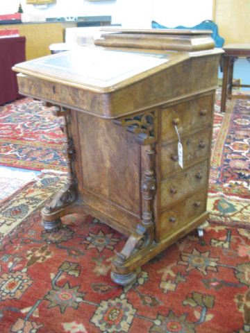 Ladies Davenport Desk 19th century tooled