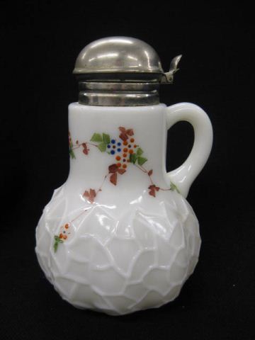 Victorian Milk Glass Syrup Pitcher 14b676