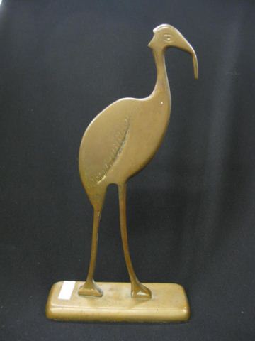 Brass Figural Doorstop of a Stork 14b696