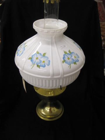 Aladdin Brass Kerosene Lamp handpainted 14b71b