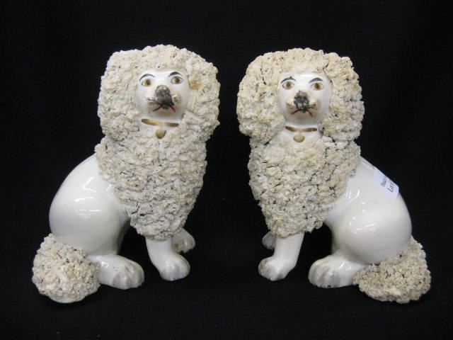 Pair of Staffordshire Pottery Dog 14b717