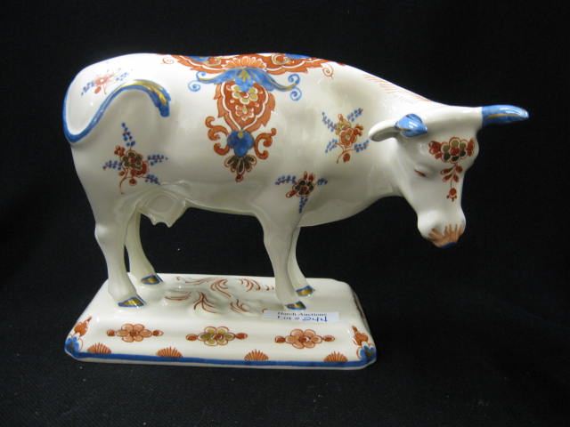 Delft Porcelain Figurine of a Cow