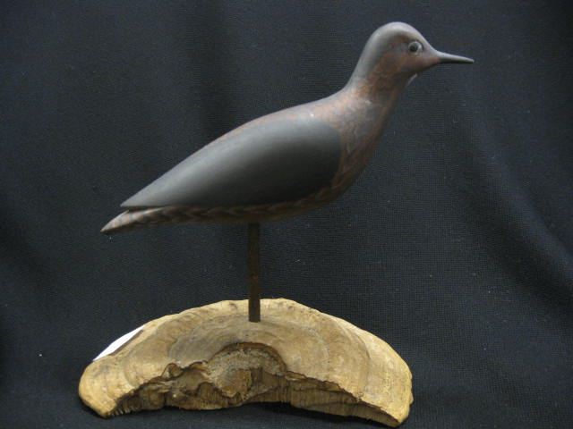 Carved Painted Wooden Shorebird 14b738