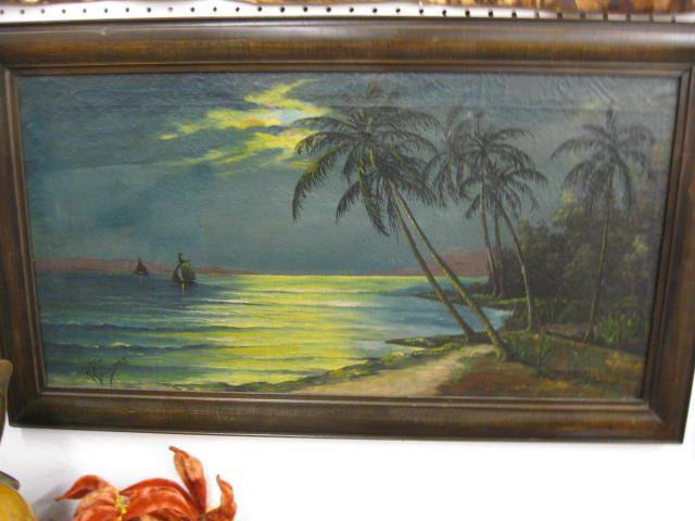 R E Donovan Oil Moonlit Hawaii 14b76e