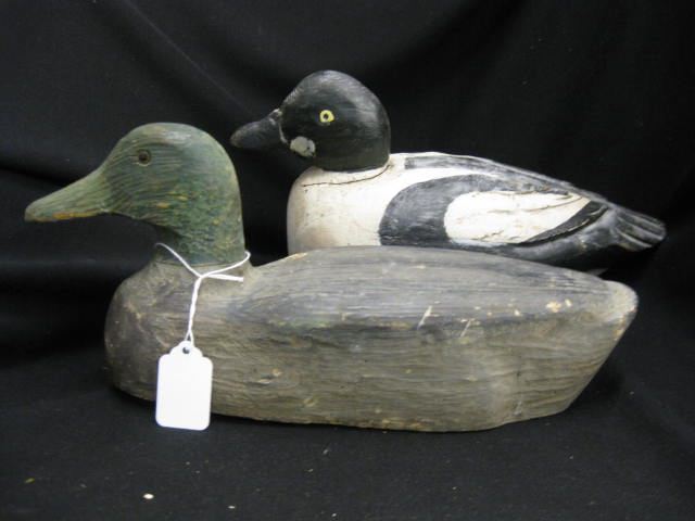2 Carved Painted Wood Decoys 14b7a0