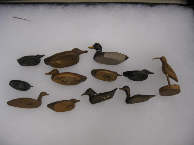 12 Miniature Duck Decoys & Shorebirds