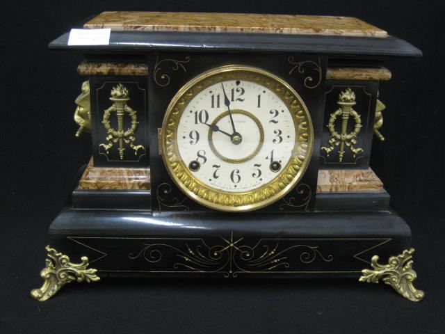 Seth Thomas Mantle Clock ebonized 14b7a6