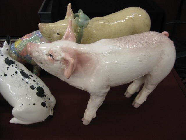 Collection of 11 Pig Figurines